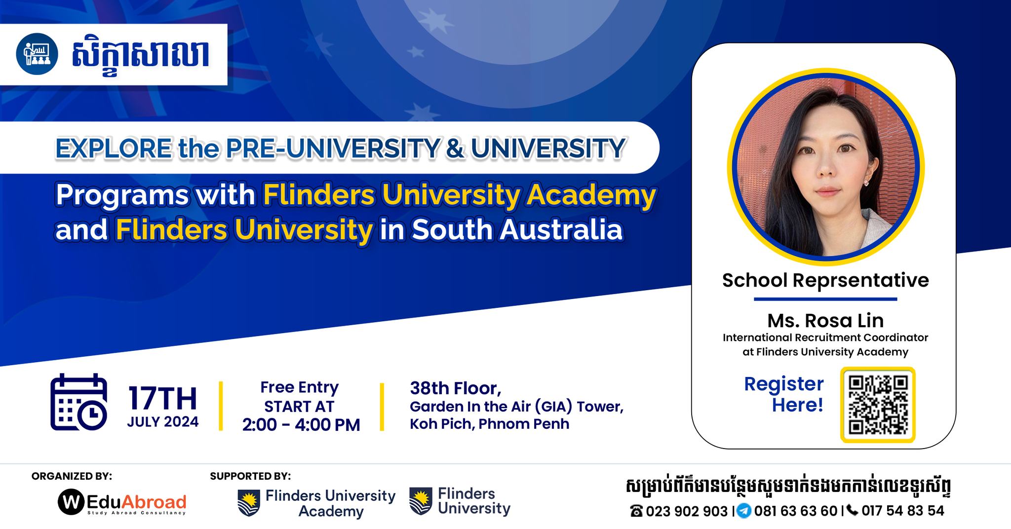 [Workshop] | Explore the Pre-University and University Programs with Flinders University Academy