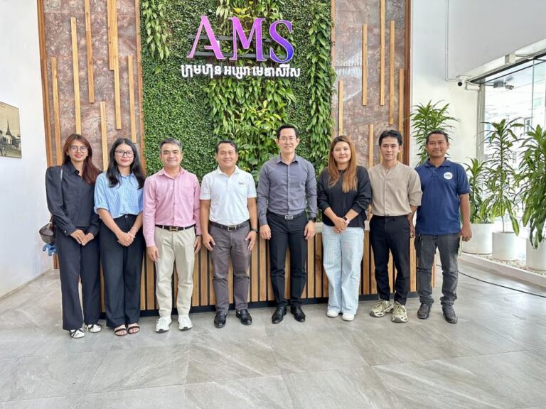 ក្រុមការងារអ៉ី ប៊ី សុី ទៅទស្សនកិច្ចនៅក្រុមហ៊ុន អប្សរា មេឌាសឺវីស (AMS)