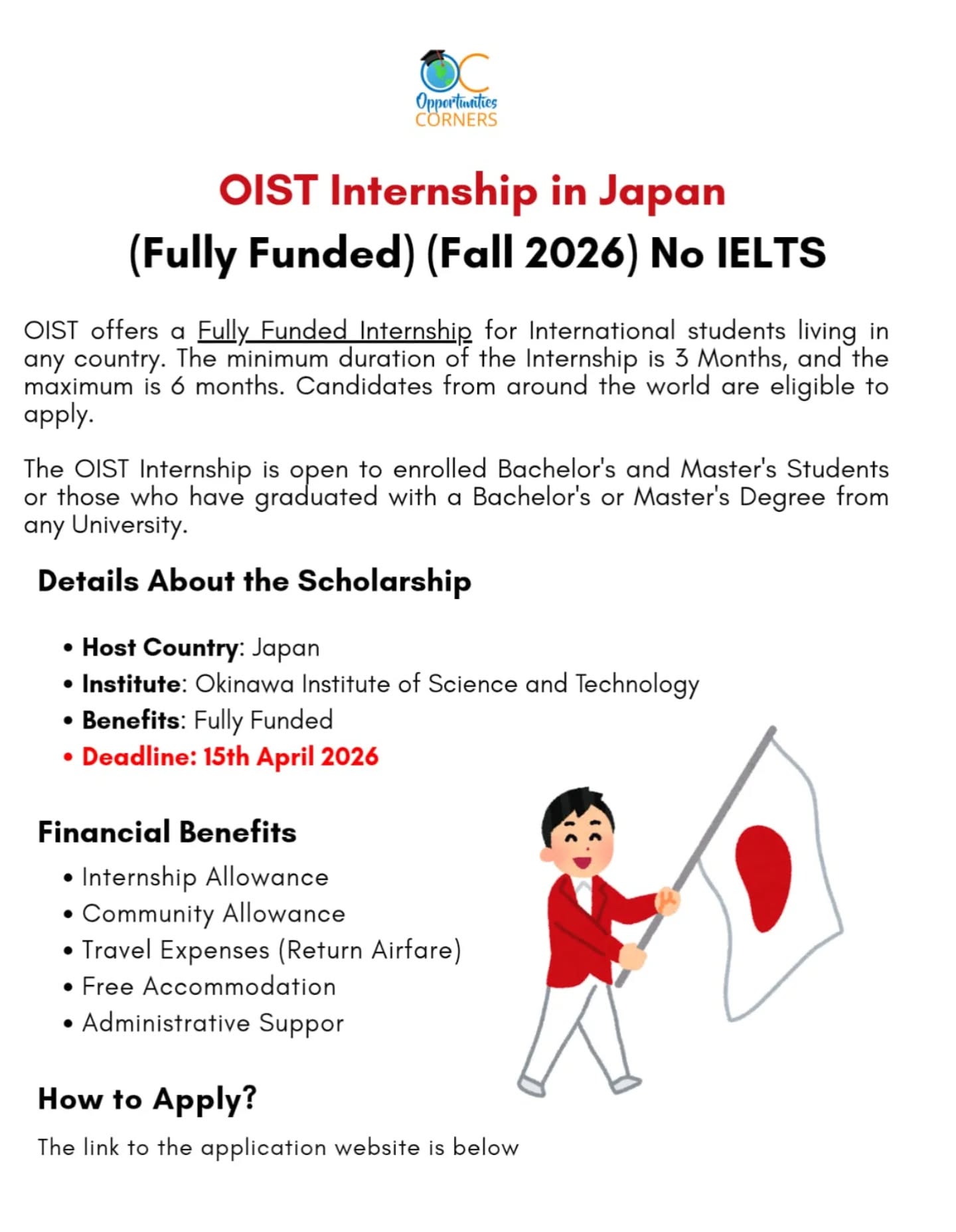 OIST Internship in Japan (Fully Funded) (Fall 2026)